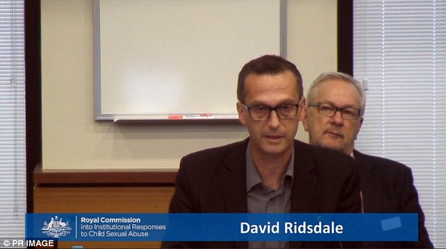 David Ridsdale (pictured) said at the royal commission on Wednessay that he told Cardinal Pell over the phone in 1993 that his uncle abused him from a young age