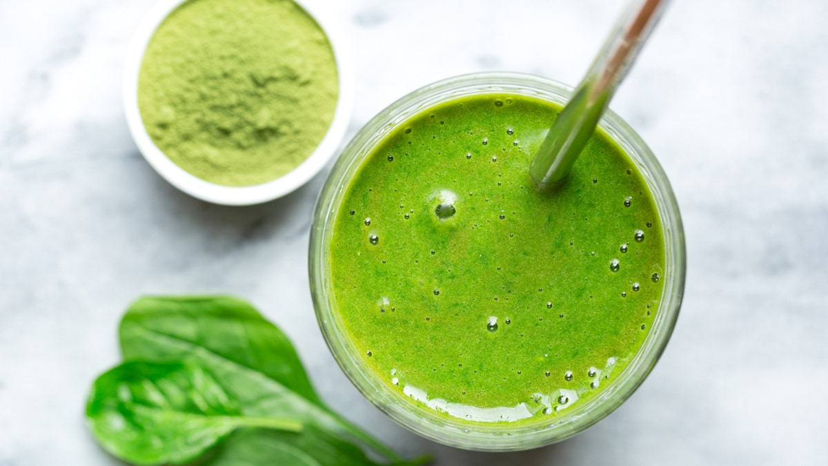 A smoothie with moringa