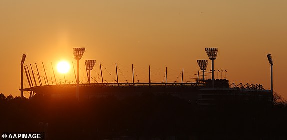 The MCG is seen ahead of the AFL Grand Final between the Sydney Swans and the Brisbane Lions at the Melbourne Cricket Ground in Melbourne, Saturday, September 28, 2024. (AAP Image/Con Chronis) NO ARCHIVING, EDITORIAL USE ONLY