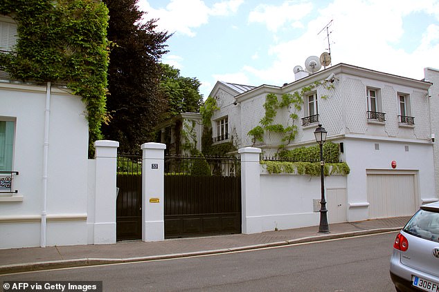 She owns two grand pianos, a Steinway and a Yamaha, which take pride of place in her elegant two-storey apartment in the wealthy Paris suburb of Neuilly-sur-Seine (pictured)