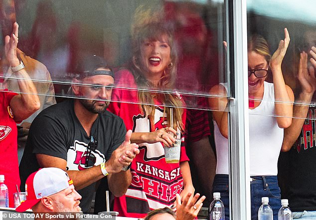 Swift has been at both of Kelce's first two NFL games as she enjoys a break from her Eras Tour