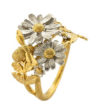 Posy bloom ring, £225, alexmonroe.com