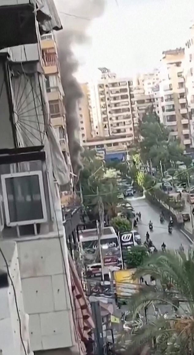 In the cities, explosions blew out windows and caused thick smoke to plume into the sky