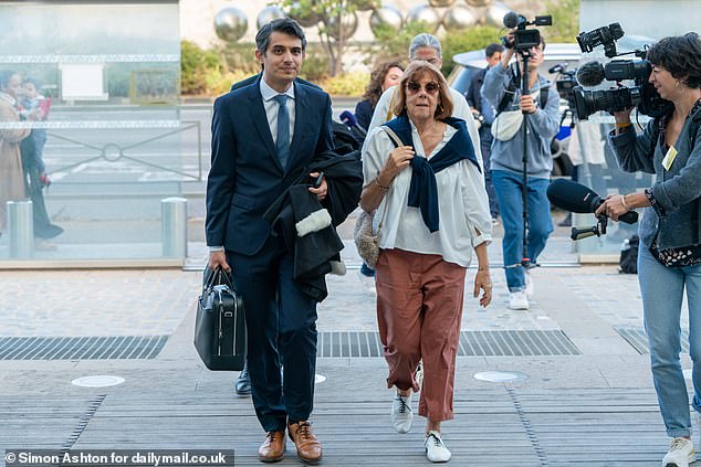 Lionel Rodriguez, 43, took the stand charged with raping Gisele Pelicot (pictured this morning with her lawyer outside court)