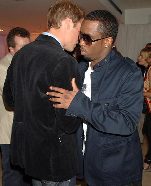 He was seen embracing William at the event in London, which was attended by an array of stars