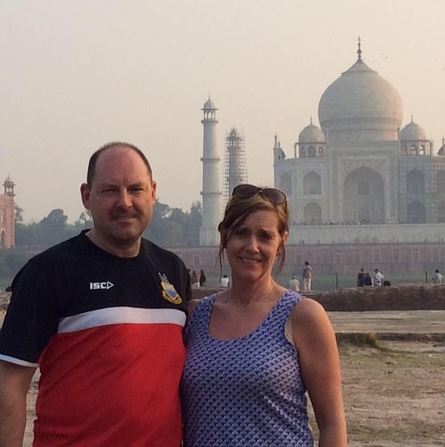 Geoff Brown is still with his wife Sarah after the affair with a married woman more than 10 years ago. Pictured: Geoff and Sarah Brown in India