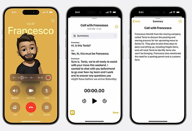 Users can record voice memos, including phone calls, and transcribe the conversation