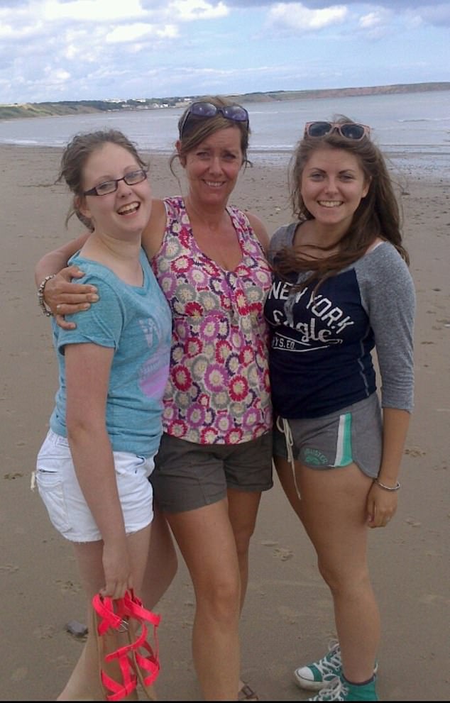 Ellie and Sophie Brown, pictured here with their mother Sarah, engaged in a campaign of 'bullying and harassment', Leeds Crown Court was told