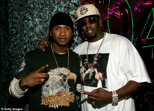 The outing marked the first time Usher, 45, has been pictured since the hip hop mogul Diddy was indicted and arrested on sex trafficking, racketeering and prostitution charges; pictured together in 2004 in Los Angeles