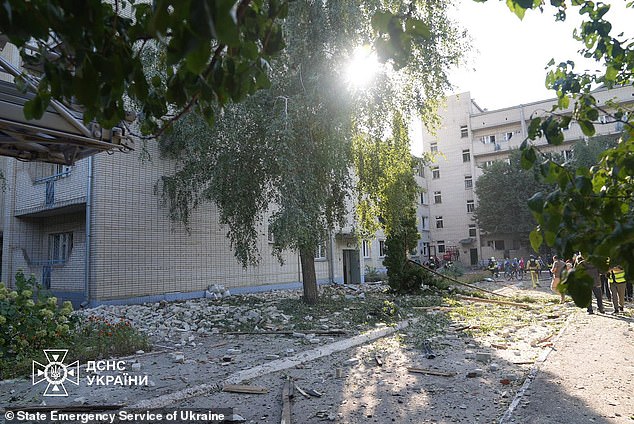 The residential home in Sumy was attacked on Thursday by a Russian guided bomb