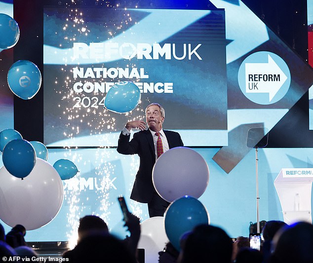 Mr Farage described the first months of Sir Keir's premiership as 'truly shocking', asking conference attendees if they had ever known a PM get off to a worse start.