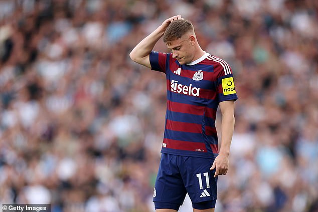 Despite Harvey Barnes' second half strike, Newcastle couldn't mount a comeback on the day