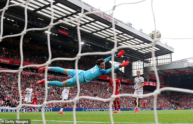 Bournemouth goalkeeper Kepa Arrizabalaga was beaten at full stretch by Nunez's fine strike