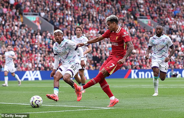 Diaz has now scored five goals in his last four Premier League appearances for Liverpool