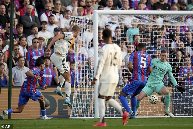 Palace goalkeeper Dean Henderson made several stops, including from Matthijs de Ligt