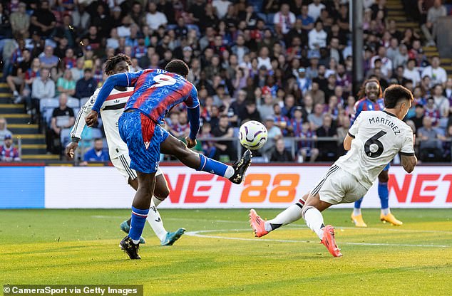 Palace improved after half-time with Eddie Nketiah squeezing off a shot under pressure