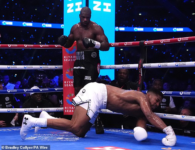 Dubois left AJ on the ground in the fifth round with the punch of his career so far