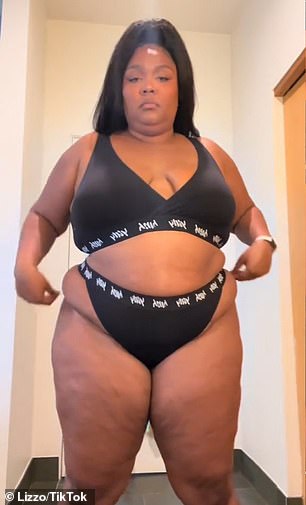 She uploaded a before and after reel on TikTok which showed the singer wearing a black bralette top and matching bottoms from her Yitty shapewear brand