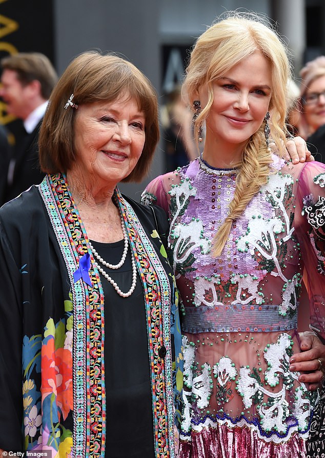 Janelle Kidman passed away aged 84 earlier this month. Pictured with Nicole Kidman in 2018