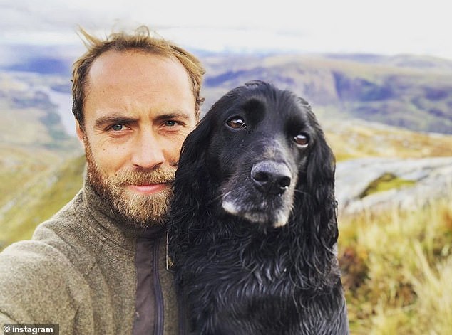 Pictured: James Middleton with his late dog Ella, who he has now written a book about and named his dog food company after