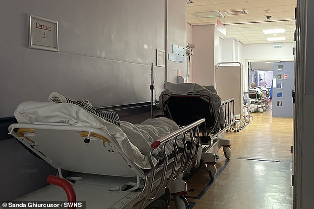 There were no ward beds available and the gran-of-two was put on a trolley bed in a corridor with up to 20 others, her family say