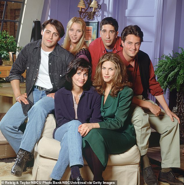 Cox acted alongside Jennifer Aniston, David Schwimmer Lisa Kudrow, Matt LeBlanc and the late Matthew Perry; seen in 1994