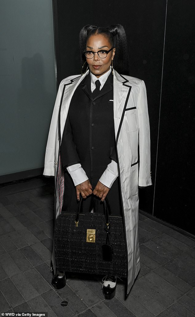 Management for Janet Jackson say that an unauthorized party spoke on the singer's behalf in an previously-released apology over Democratic presidential candidate Kamala Harris' background. Jackson pictured in NYC in February