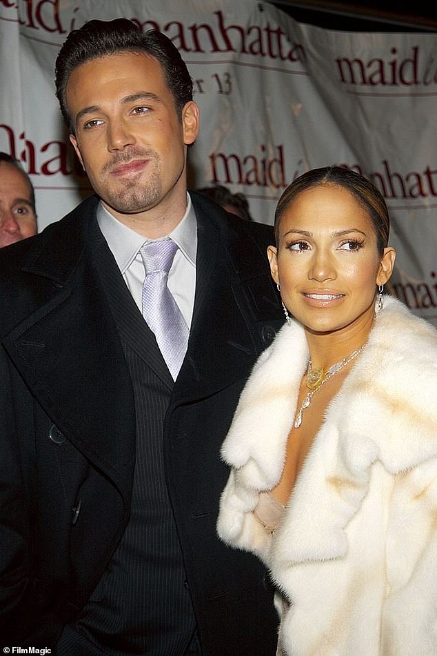 Lopez was previously engaged to Affleck in the early 2000s, but the relationship ended shortly before they were due to get married; seen in 2002