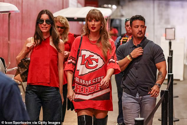 Kelce's girlfriend Taylor Swift was not in attendance at the game for the first time this season