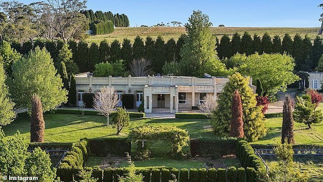 The family also recently listed their four bedroom, three bathroom estate in Bowral for sale