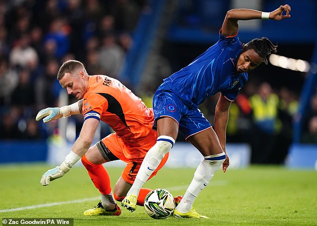 Farman was caught out by Nkunku late on, who calmly turned and converted into an empty net