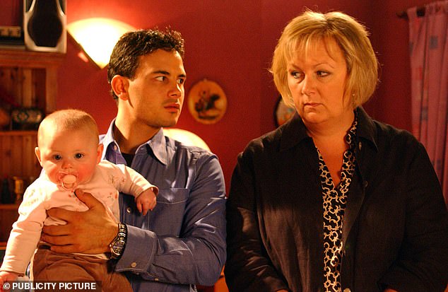 Elsewhere, Sue lifted the lid on what really happens behind-the-scenes in Weatherfield as she recalled a wild night out for her on screen son, Ryan Thomas' 21st birthday (pictured in 2007)