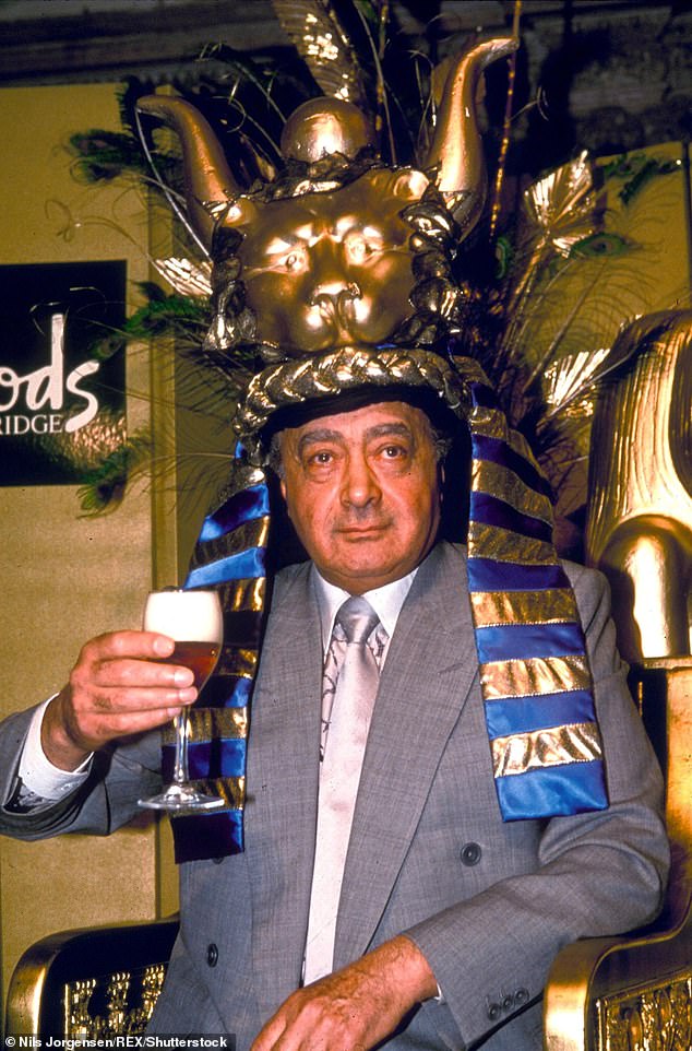 Al Fayed, pictured drinking ale in Harrods in 1996