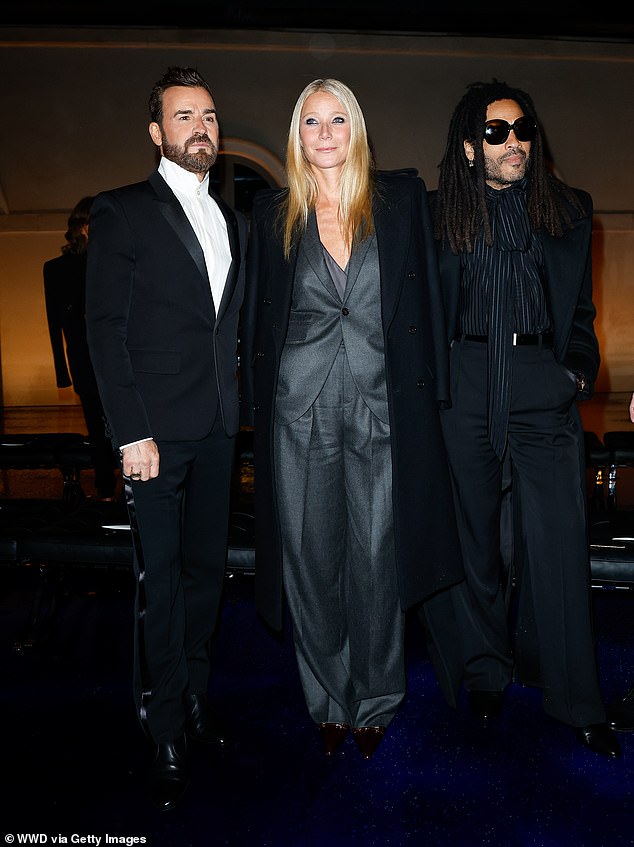 Justin opted for a classic tuxedo, while Lenny was cool as ever in an all black look