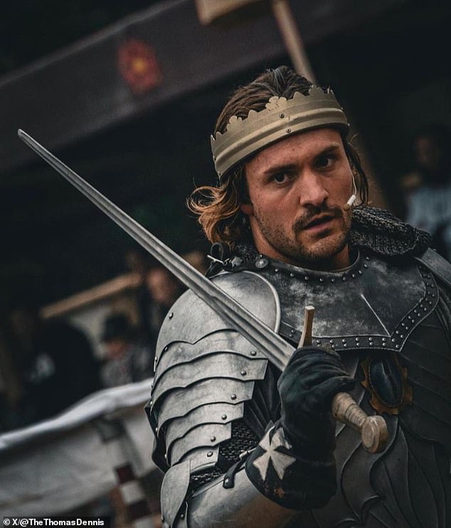 The new voice is not artificially generated, but rather spoken by a human ¿ London-based actor Thomas Dennis, who has appeared as the king for events at Warwick Castle (pictured)