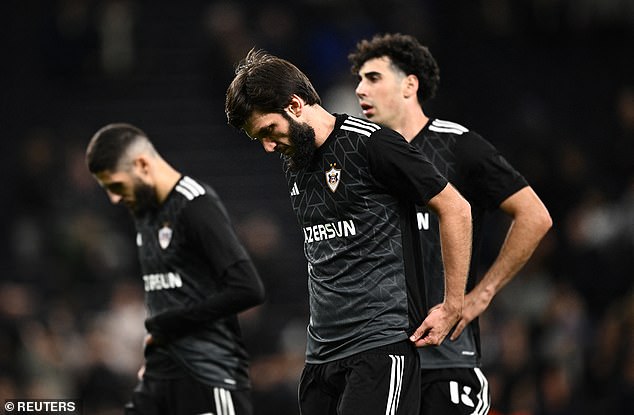 Qarabag players missed several scoring opportunities against Tottenham on Thursday