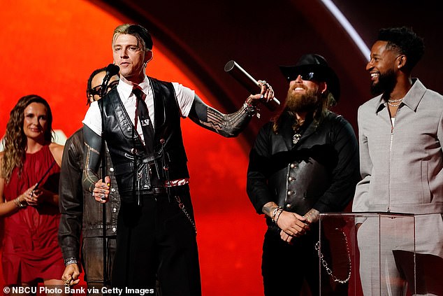 The Crossover Song of 2024 was won by Machine Gun Kelly for his collaboration with Jelly Roll, Lonely Road