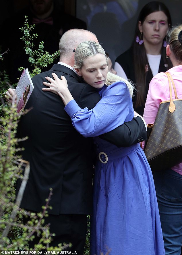 Charlotte's parents (pictured at their daughter's funeral) cried as they delivered her eulogy