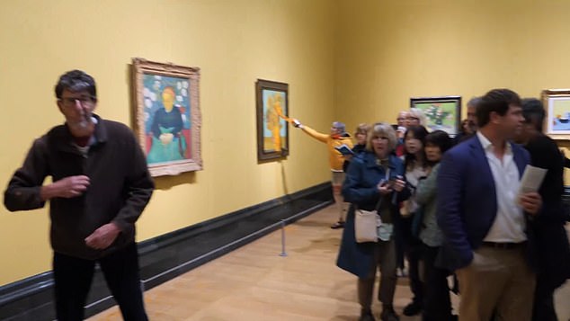 The post featured a video of the activists vandalising the artwork that is hung in the National Gallery