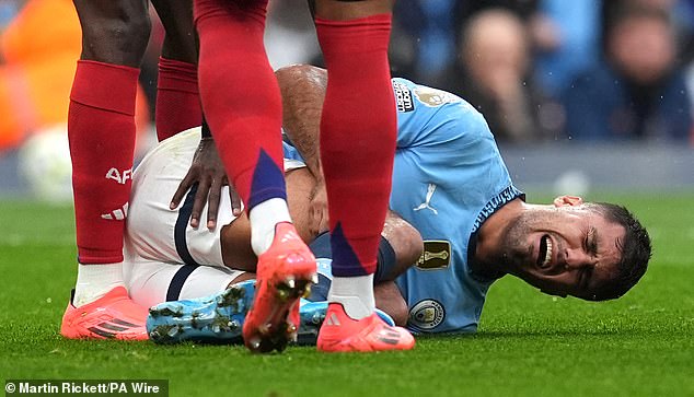 Pep Guardiola confirmed Rodri will miss the season after injuring his knee against Arsenal