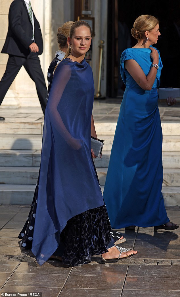 Irene Urdanagarin, Infanta Elena and Infanta Cristina arrive at the Cathedral of the Annunciation of St. Mary