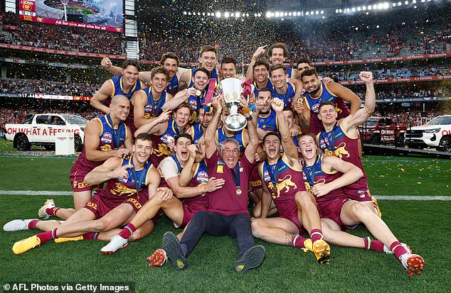 The Brisbane Lions have rebounded from last year's grand final heartbreak in stunning fashion, belting Sydney by 60 points to claim their first AFL premiership in more than two decades