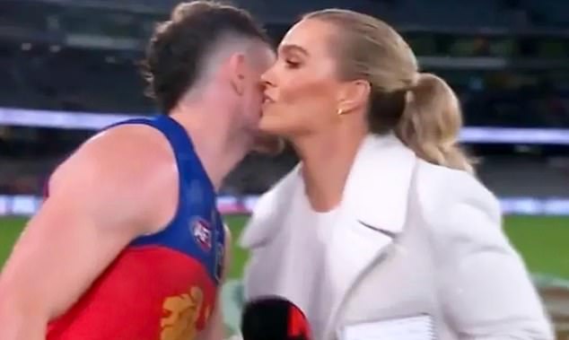 This quick kiss between friends was what sparked the controversy earlier in the season