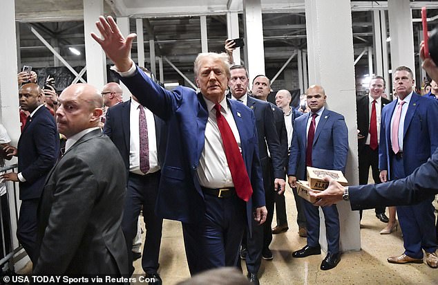 Current Republican nominee for president Donald J. Trump visits Bryant-Denny Stadium