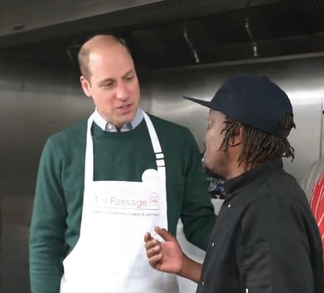 During his visit last year, the Prince of Wales donned an apron and chatted to kitchen staff as he helped them prepare