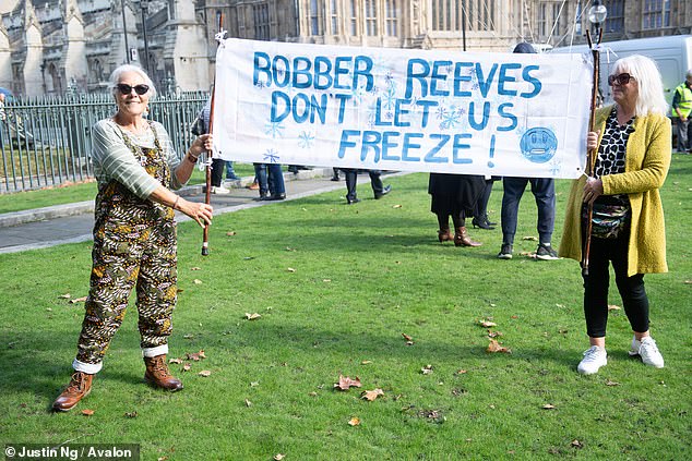 Turn up the heat: Pensioners protest against Labour cuts to winter fuel payments