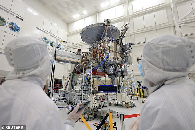 Clipper is as large as an SUV with solar arrays long enough to span a basketball court. It is seen here being built and tested at Jet Propulsion Laboratory in Pasadena, California, April 11, 2024