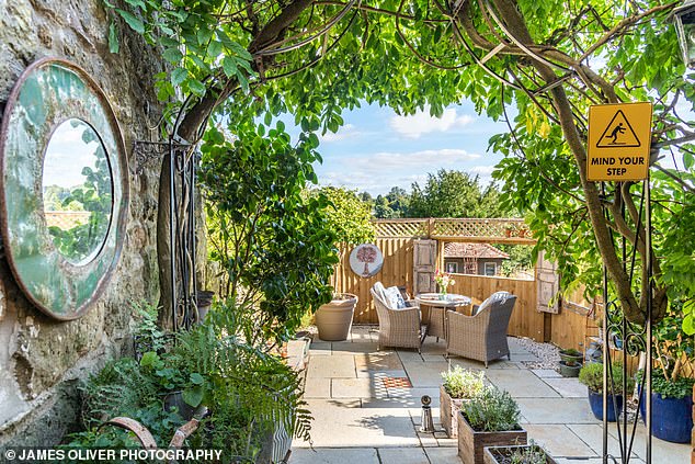 The courtyard garden offers views of Blackmore Vale