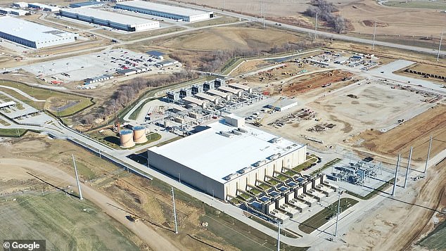 Google operates around 20 data centres in North America and more globally. Pictured, Google's data centre in Henderson, Nevada