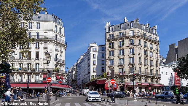 The attack allegedly took place at around 12.30pm on Monday at a sex shop on the Boulevard de Clichy (pictured), in the 9th arrondissement of Paris (file photo)